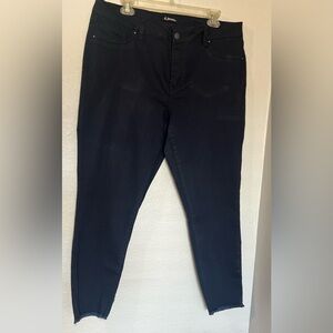 D.Jeans navy blue straight leg frayed hem skinny jeans  size 16
Nautical preppy